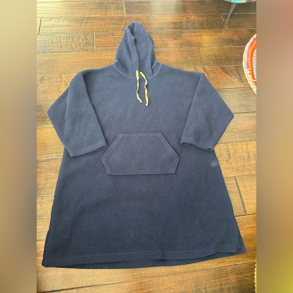 Ugg Koolaburra Long Blanket Fleece Hoodie Oversize Sweater Jacket M Blue
